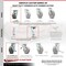 Service Caster 4 Inch SS Thermoplastic Rubber Swivel Caster Set with Roller Bearing 2 Brake SCC SCC-SS30S420-TPRRD-2-TLB-2 - alternate 6